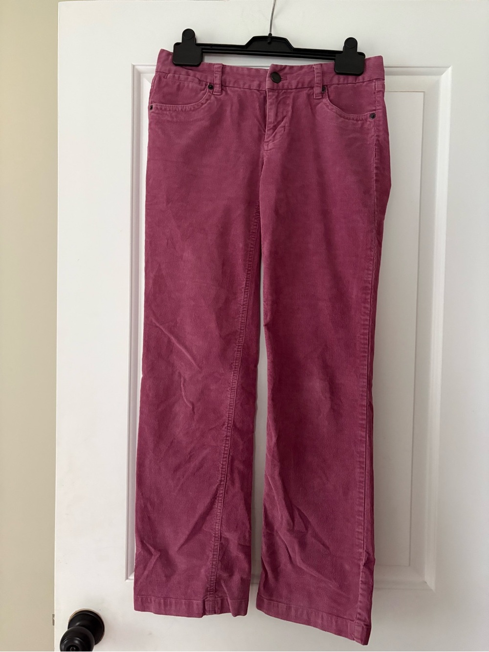 J. Crew Raspberry Corduroy Wide-Leg Jeans